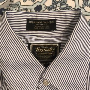 Blue & White Striped Button-Down 🔹